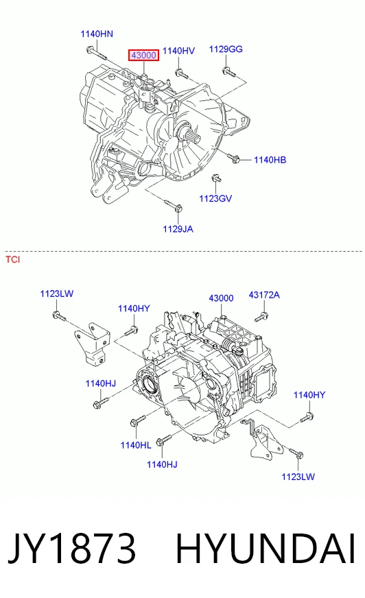 Do koszyka Mechaniczna skrzynia biegów w komplecie Hyundai Elantra III XD