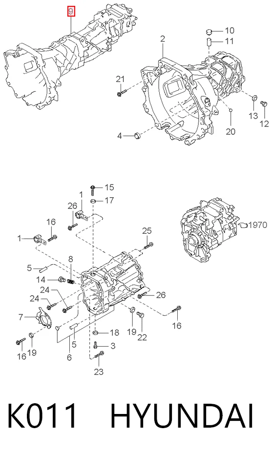 K011 Hyundai/Kia Mechaniczna skrzynia biegów w komplecie