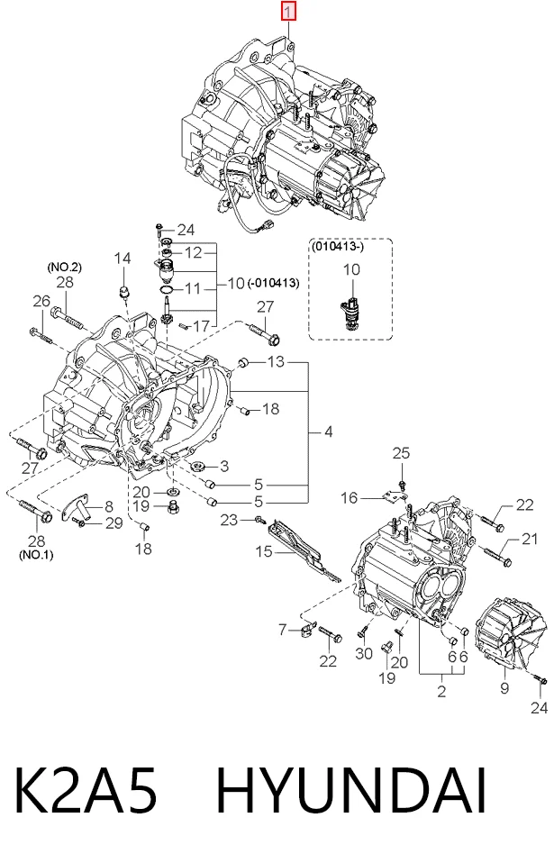 Mechaniczna skrzynia biegów w komplecie do KIA Carens I FJ