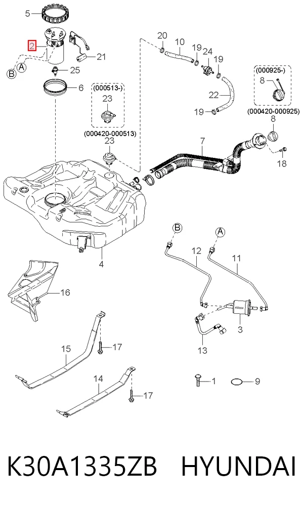 Moduł pompy paliwowej z czujnikiem poziomu paliwa KIA Rio I hatchback (DC) (2000 - 2006) cena, od 27,32 USD
