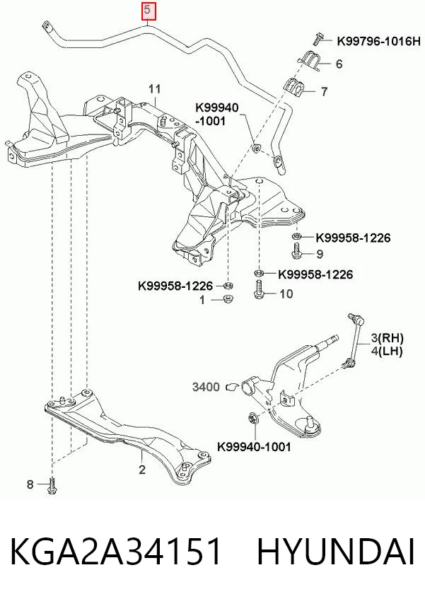 Kupić Stabilizator przedni KIA Clarus K9A w dobrej cenie