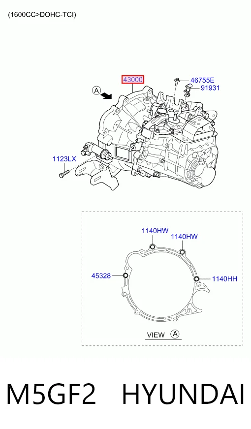 Mechaniczna skrzynia biegów w komplecie do Hyundai I30  FD