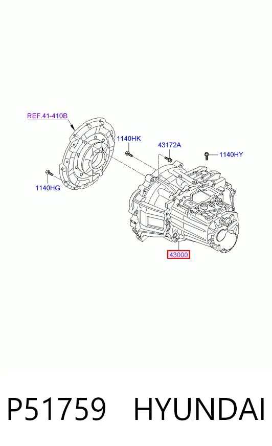 Mechaniczna skrzynia biegów w komplecie do Hyundai Getz  