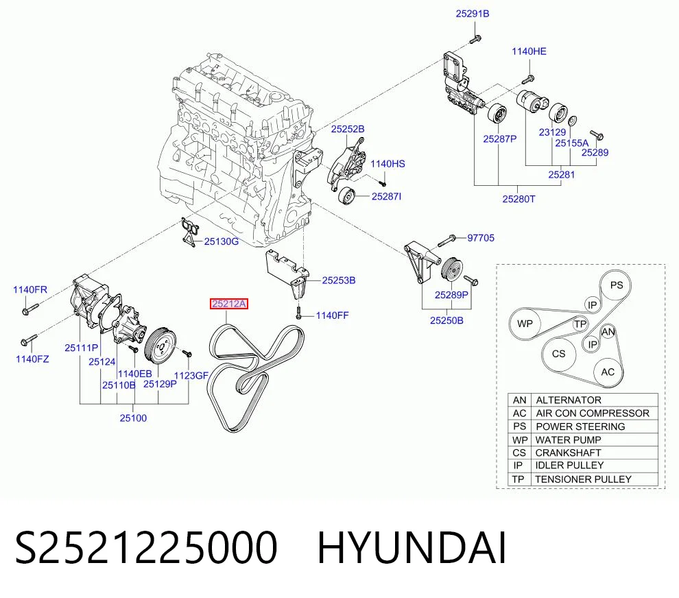 S2521225000 Hyundai/Kia