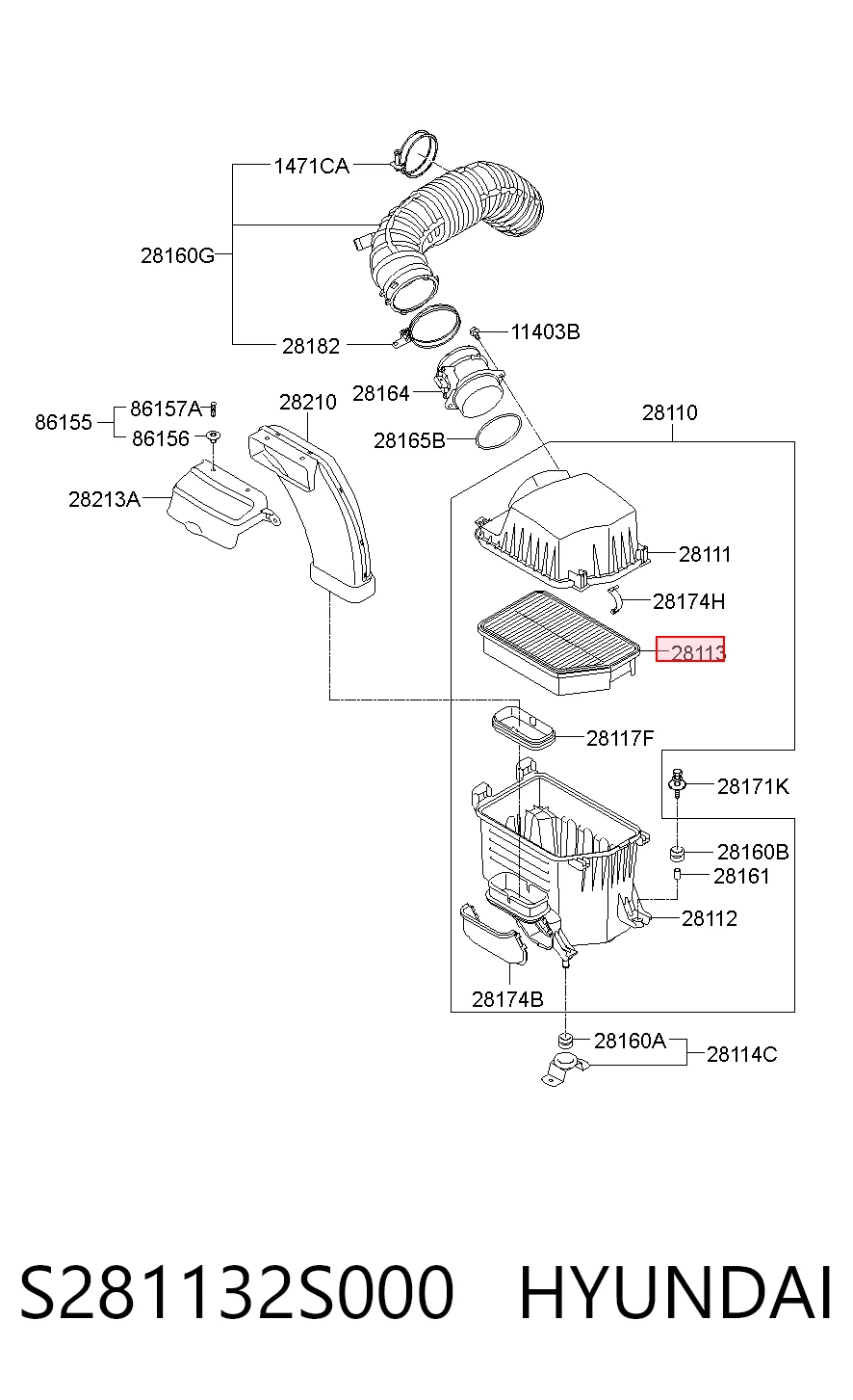 S281132S000 Hyundai/Kia