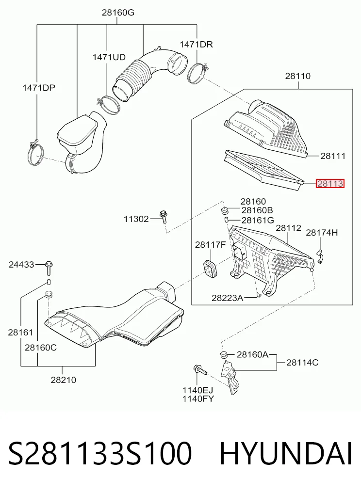 S281133S100 Hyundai/Kia