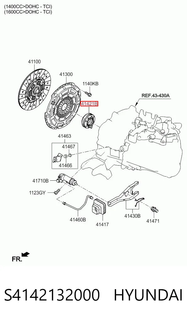 Łożysko wyciskowe sprzęgła Hyundai Tucson III