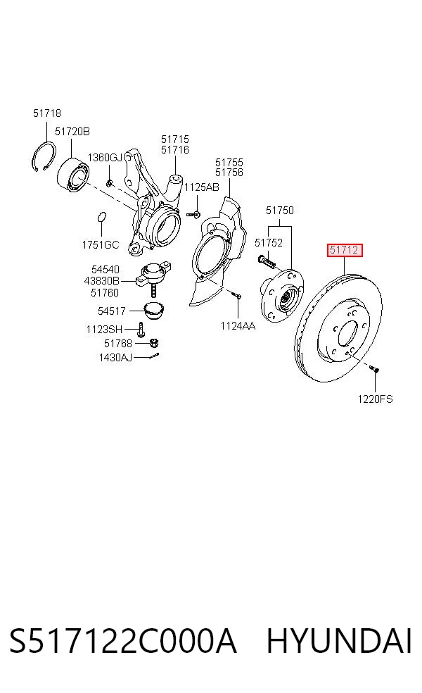 S517122C000A Hyundai/Kia