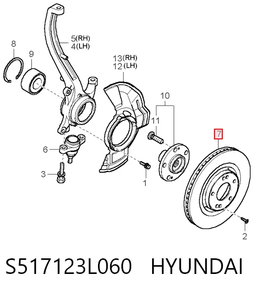S517123L060 Hyundai/Kia