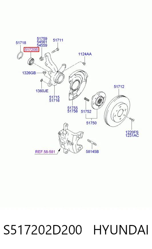 S517202D200 Hyundai/Kia