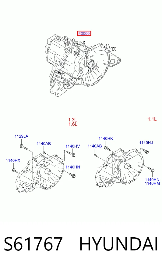 Mechaniczna skrzynia biegów w komplecie Hyundai Getz hatchback (TB) (2002 - 2011) cena, od 306,45 USD