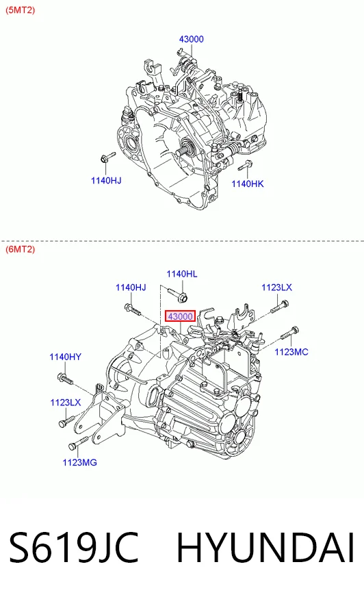 Mechaniczna skrzynia biegów w komplecie do Hyundai Sonata V NF