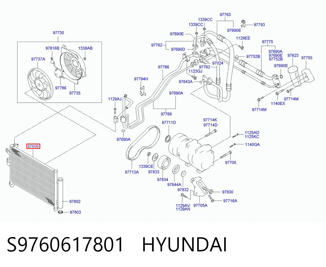  Chłodnica klimatyzacji Hyundai Matrix 
