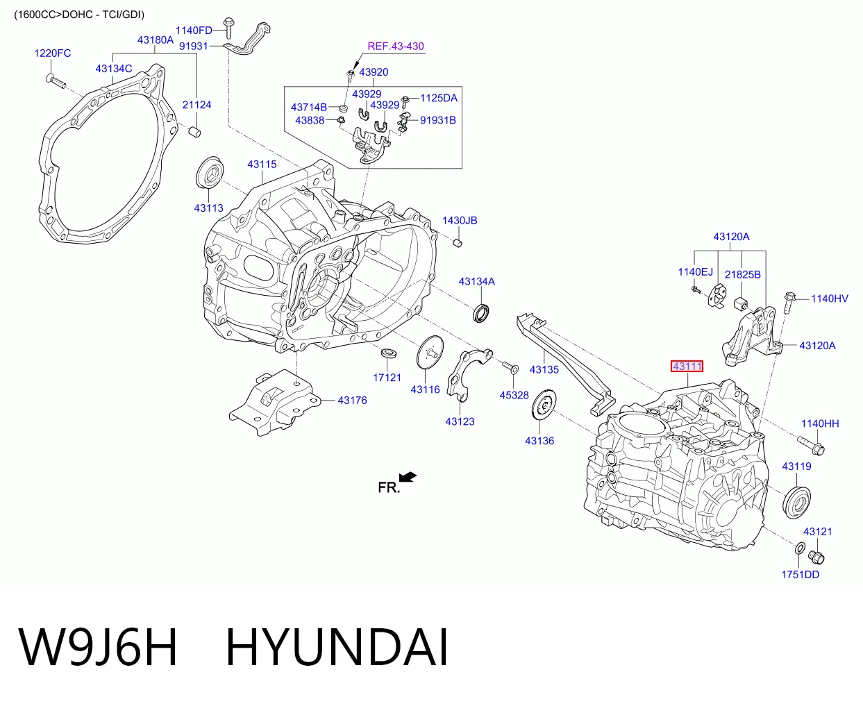 Mechaniczna skrzynia biegów w komplecie do Hyundai Tucson III TL