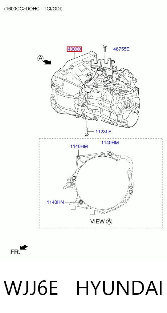 Mechaniczna skrzynia biegów w komplecie do Hyundai I30  GDH