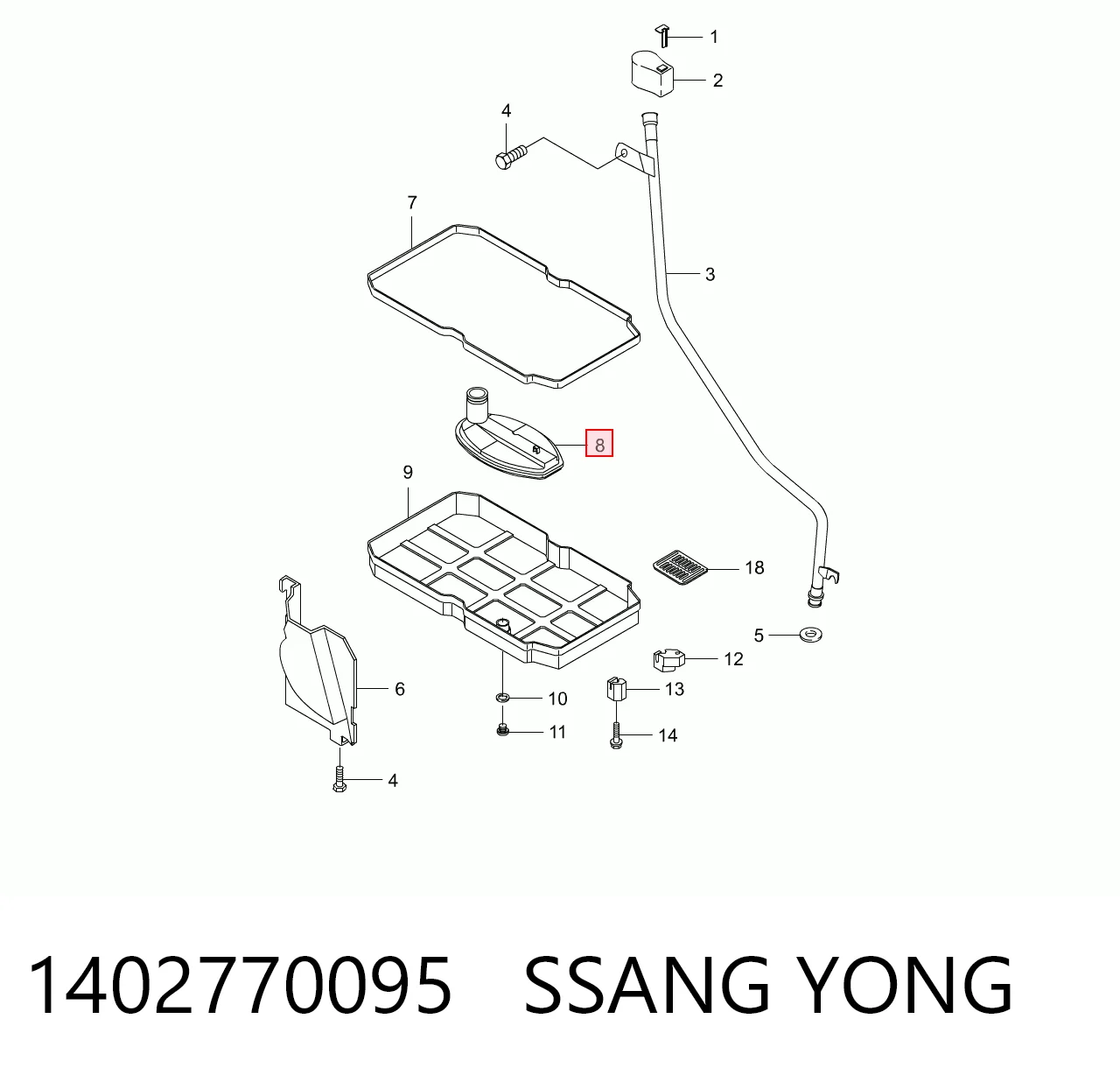Filtr automatycznej skrzyni biegów SsangYong Kyron SUV (2005 - 2007) cena, od 12,40 USD