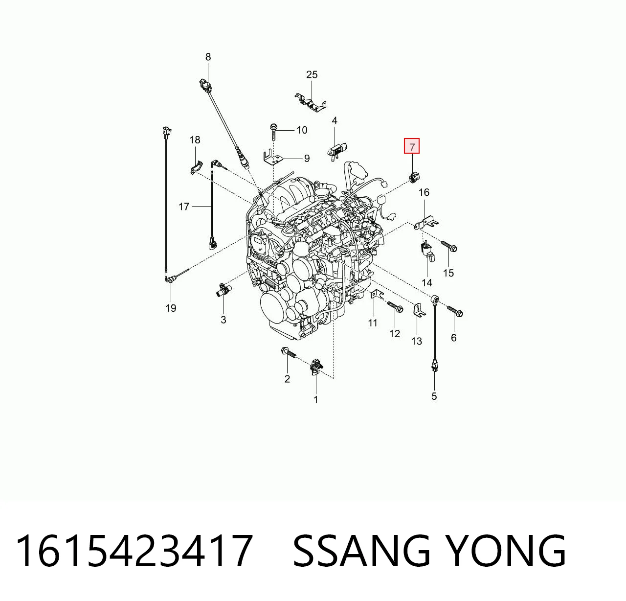 1615423417 Ssang Yong Czujnik temperatury płynu chłodzącego