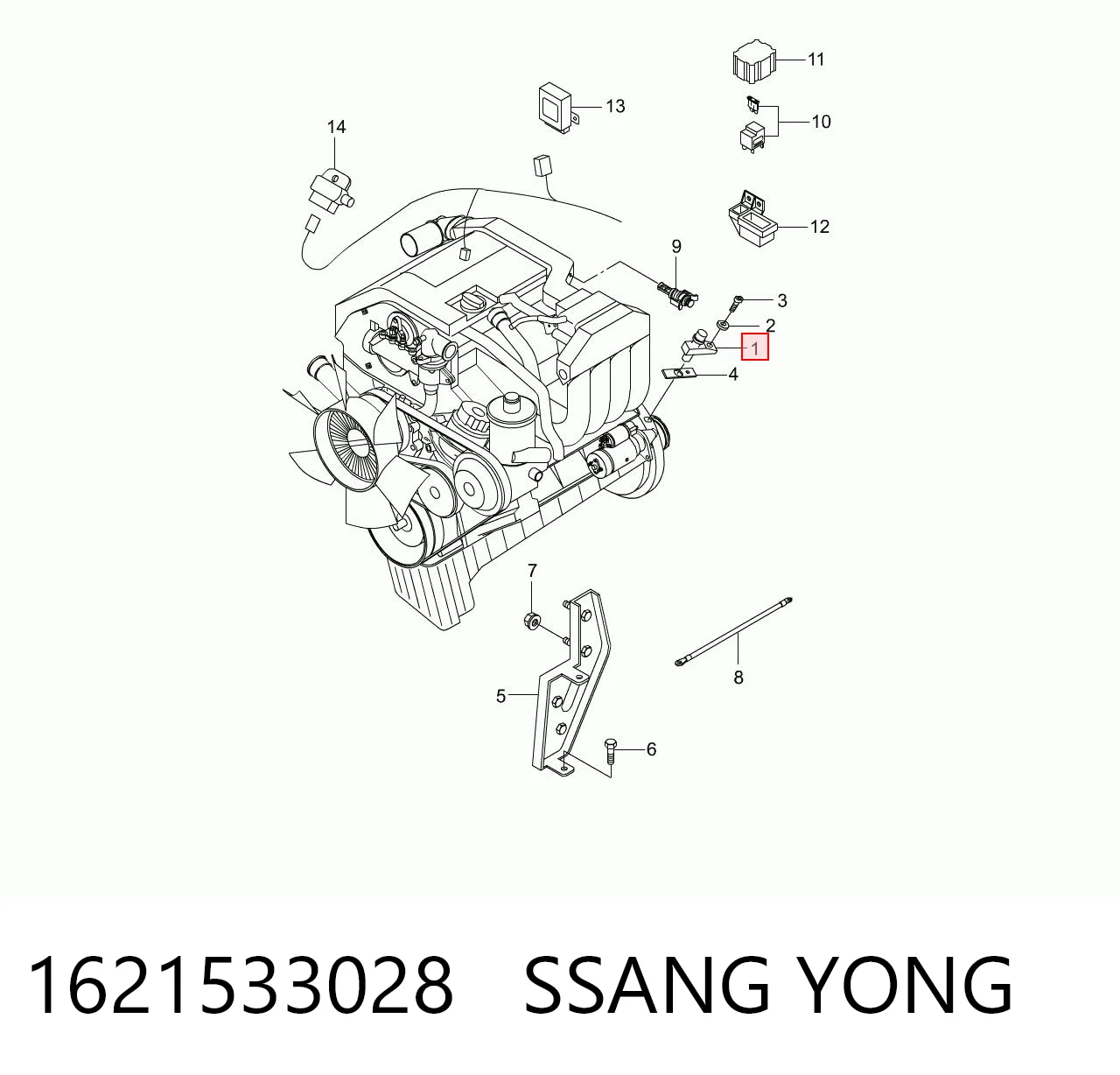 Czujnik położenia wału korbowego SsangYong Kyron 