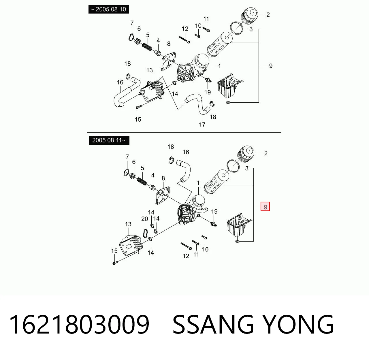 1621803009 Ssang Yong Filtr oleju