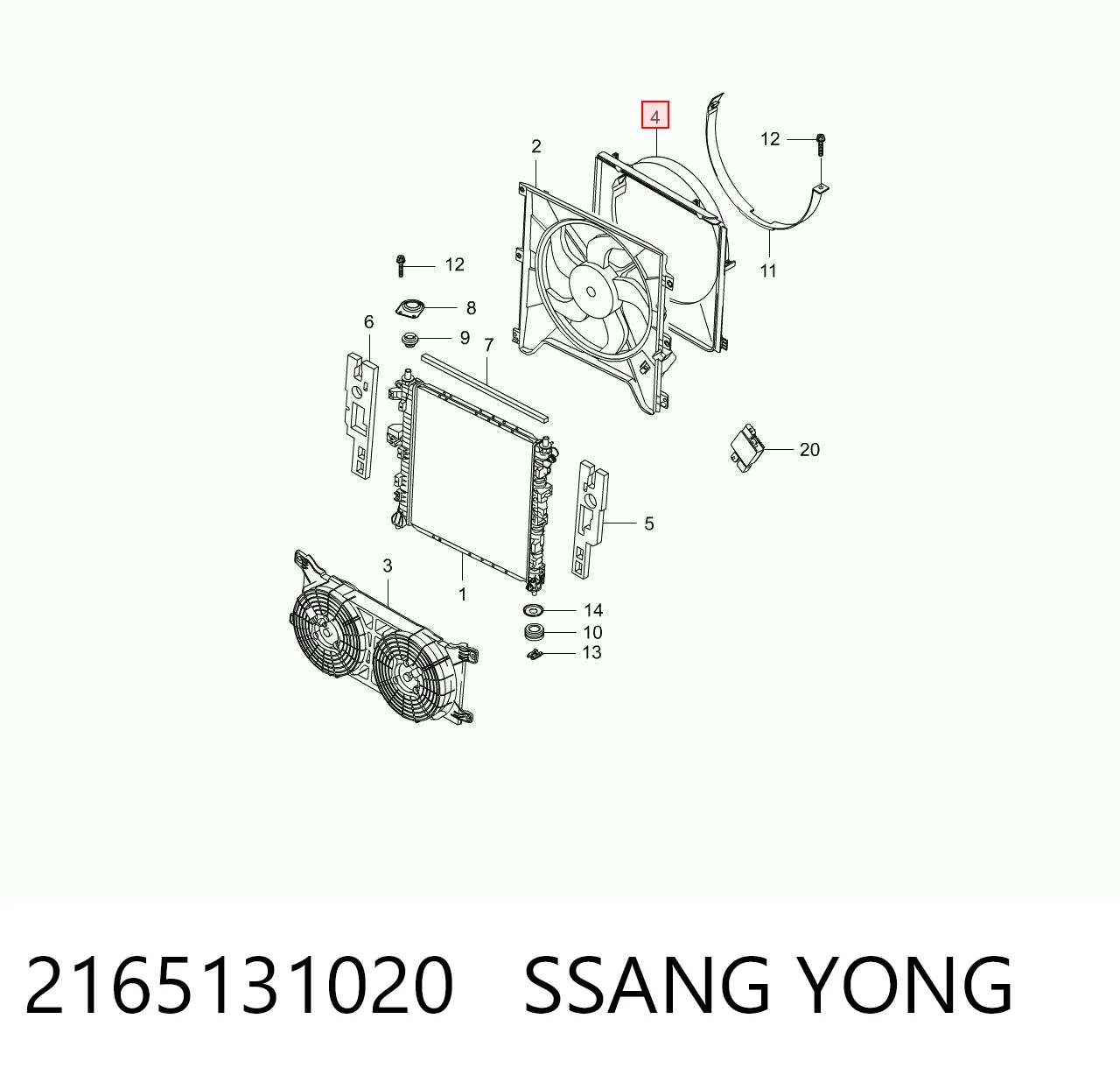 2165131020 Ssang Yong