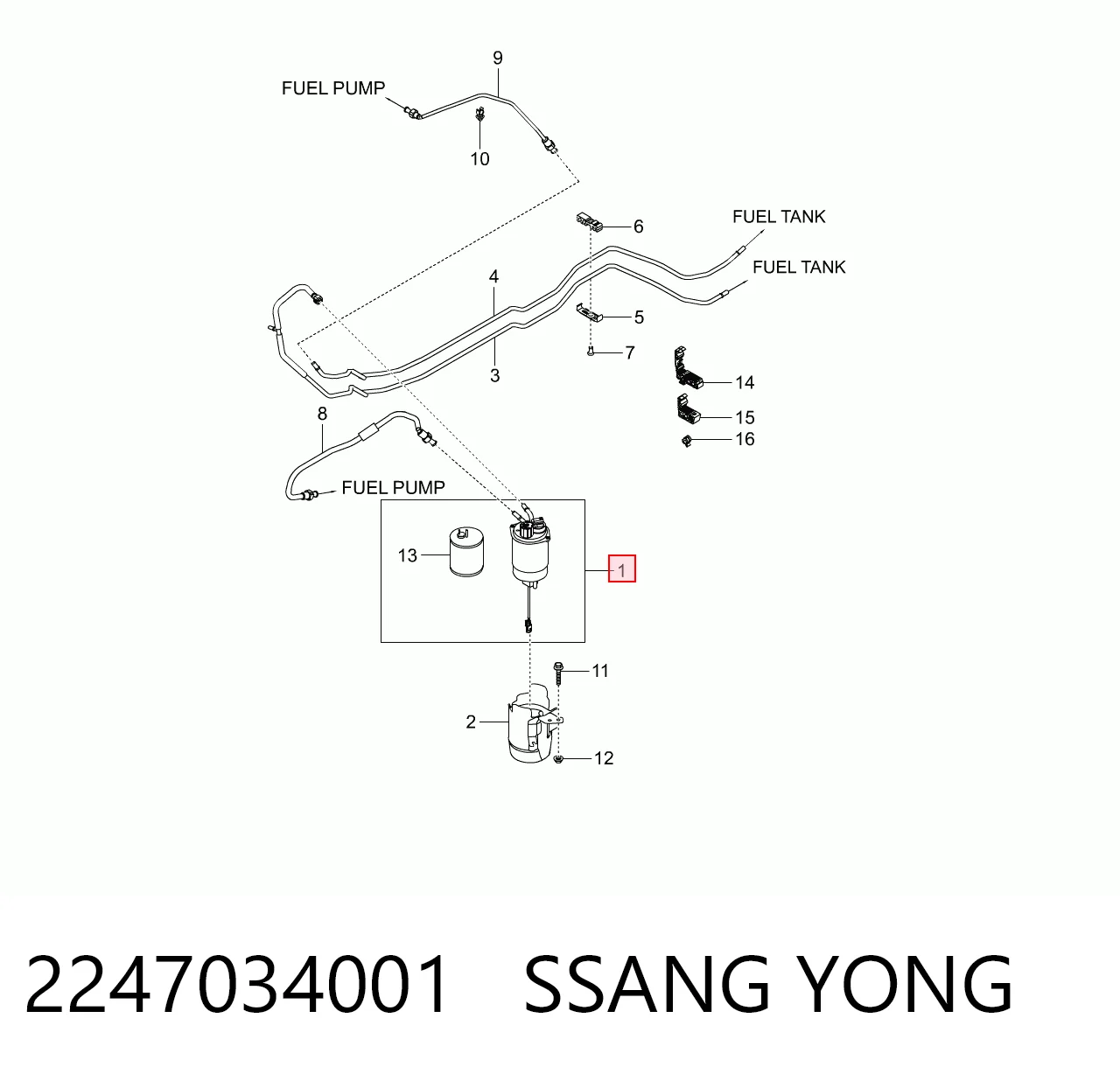 Filtr paliwa Hyundai/Kia 2247034000