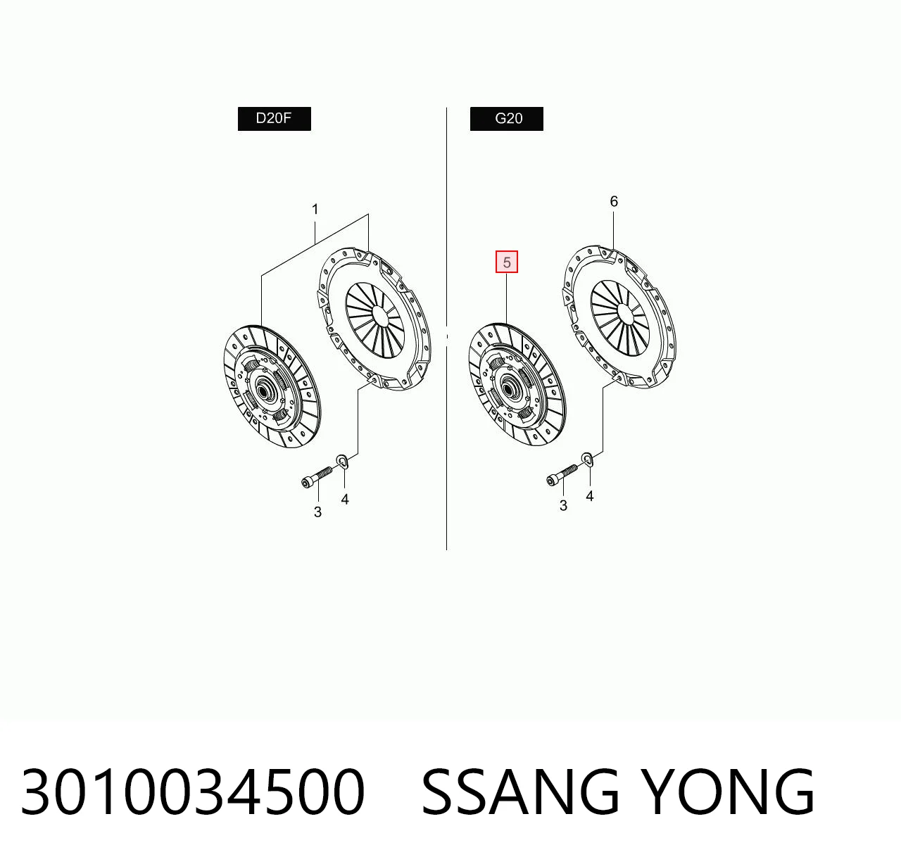 Tarcza sprzęgła do SsangYong Actyon  