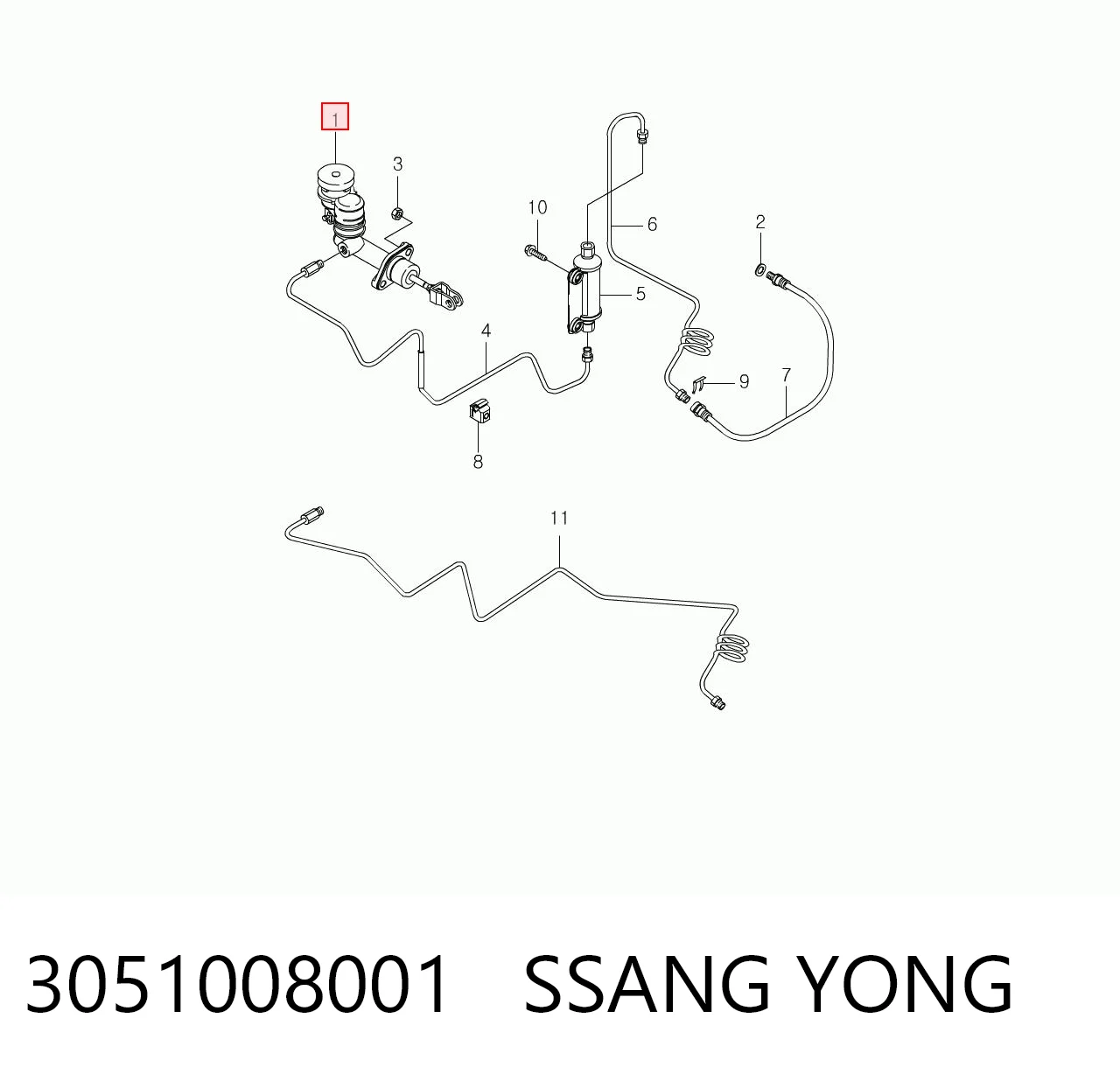  Cylinder sprzęgła główny SsangYong Rexton 1