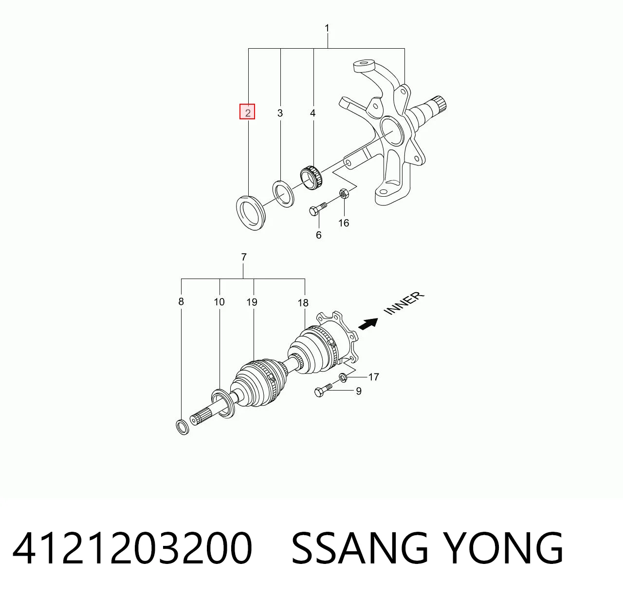 Uszczelniacz półosi mostu przedniego Hyundai/Kia 4121203200 cena, od 5,67 USD