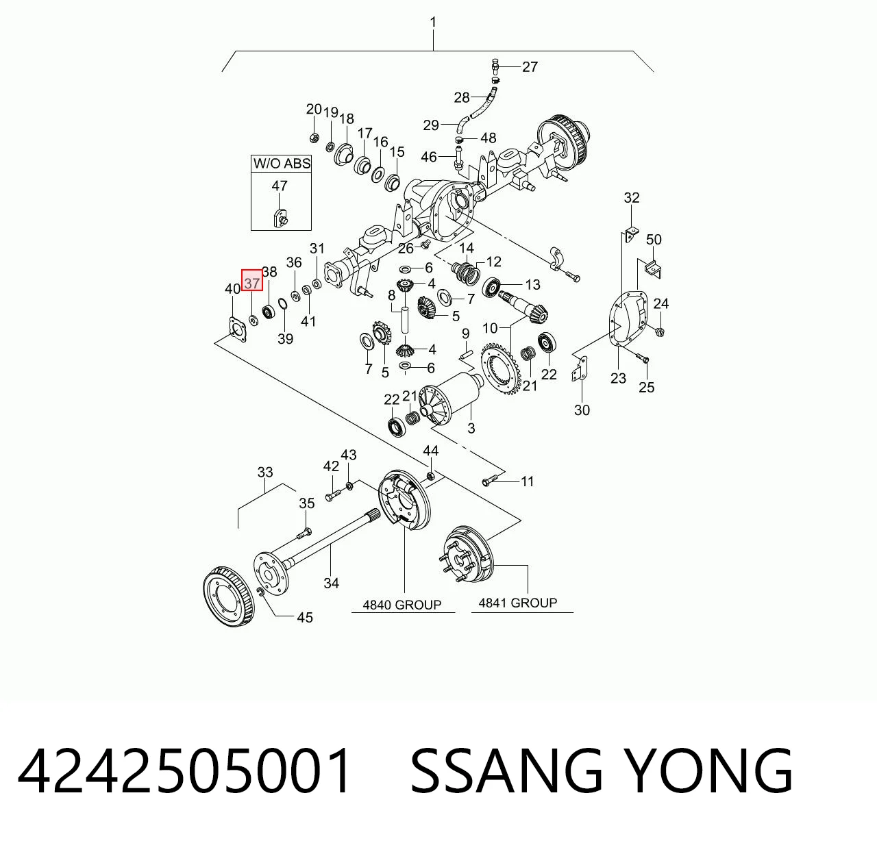 4242505001 Ssang Yong