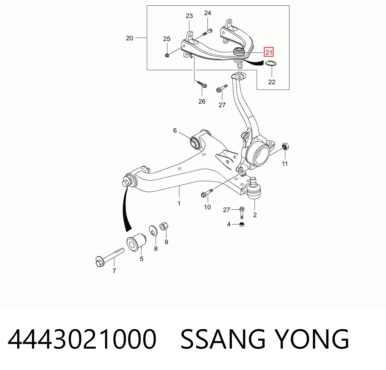 4443021000 Ssang Yong