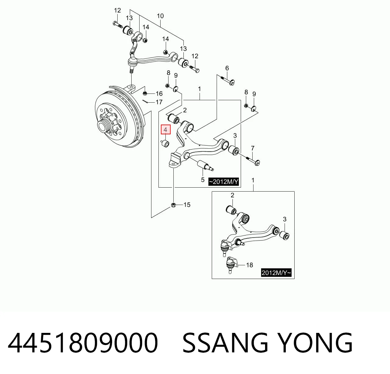4451809000 Ssang Yong