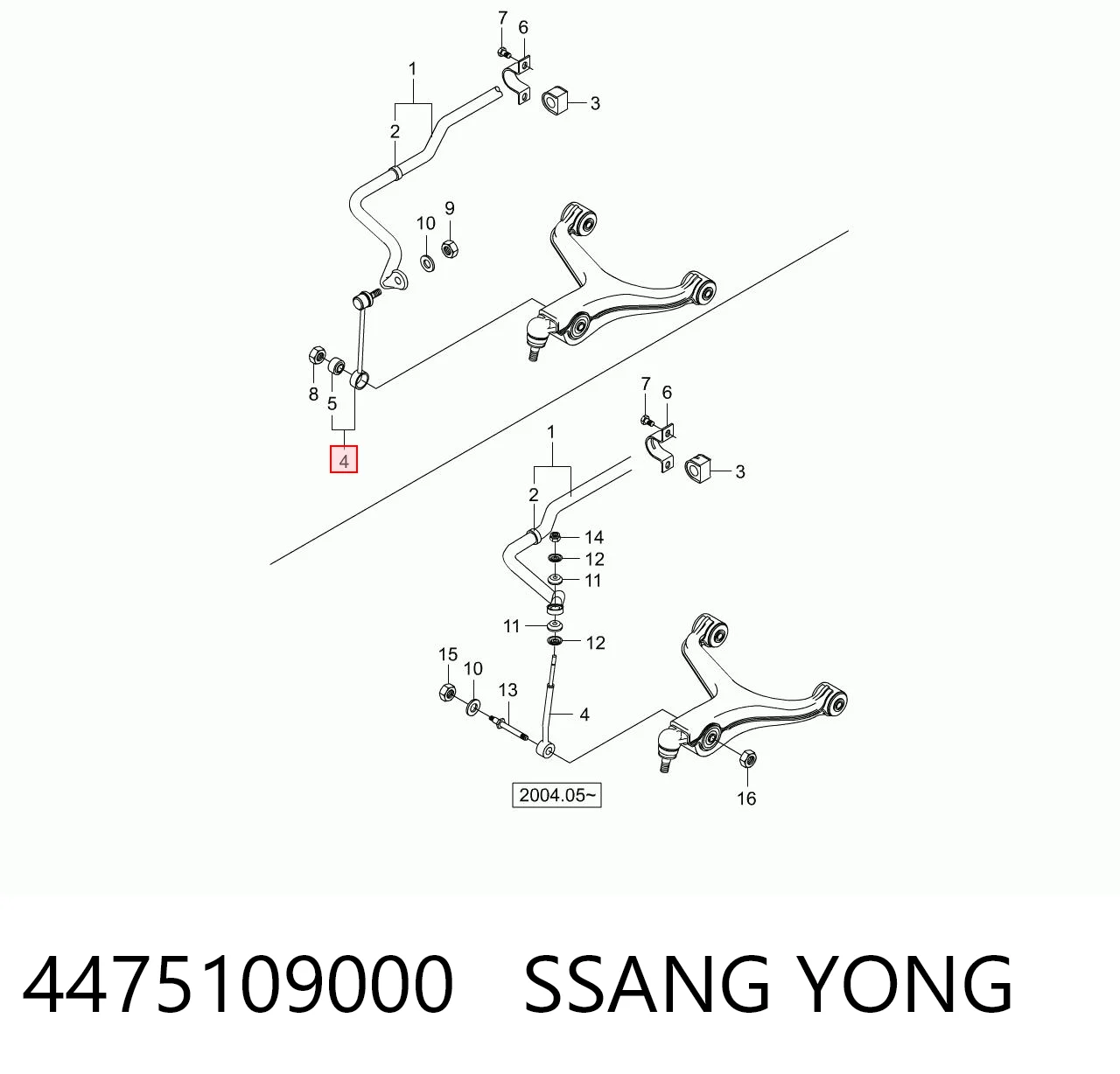4475109000 Ssang Yong