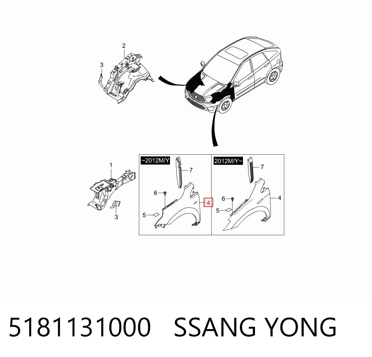 5181131000 Ssang Yong