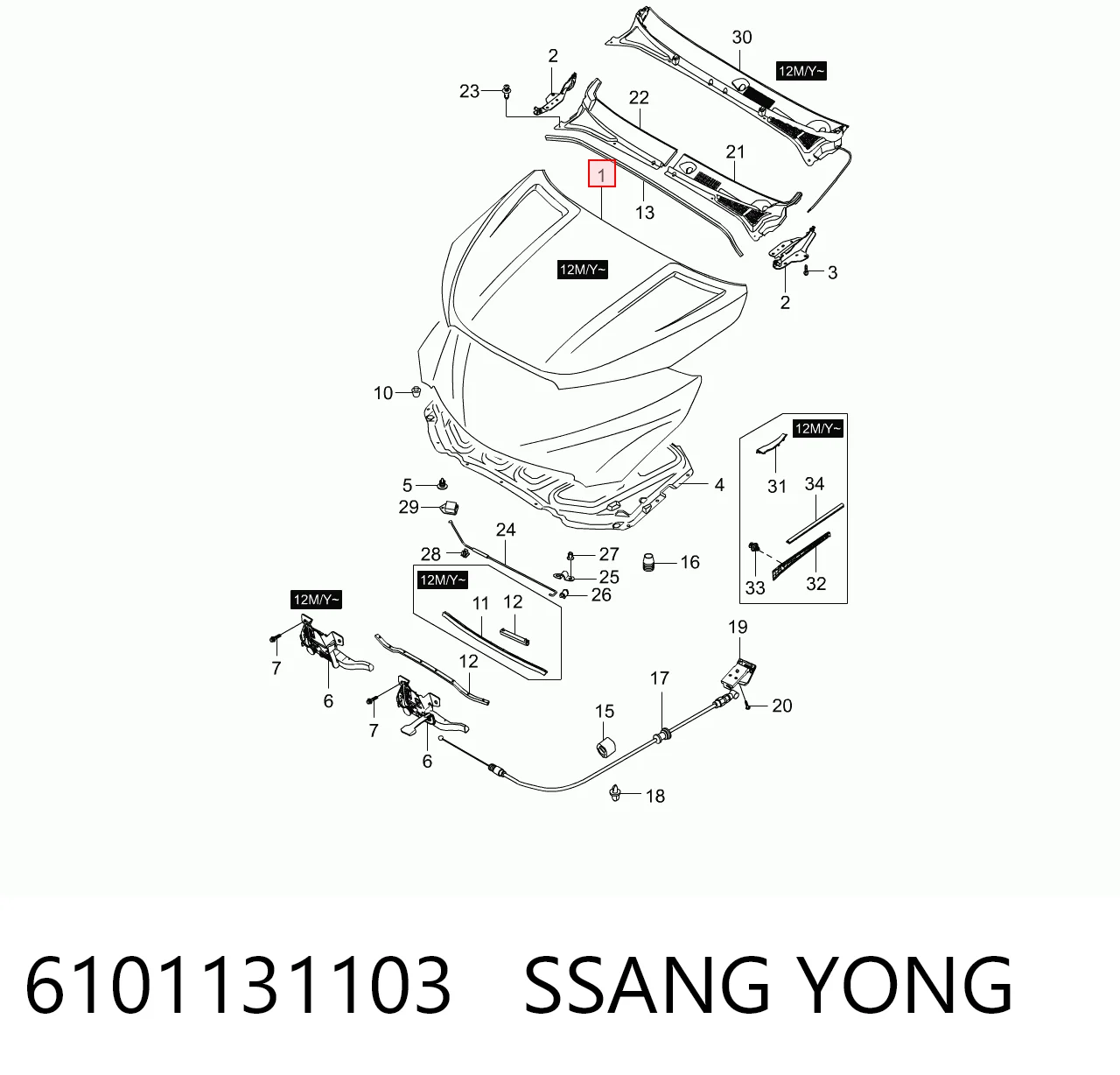 Maska silnika do SsangYong Actyon  CJ