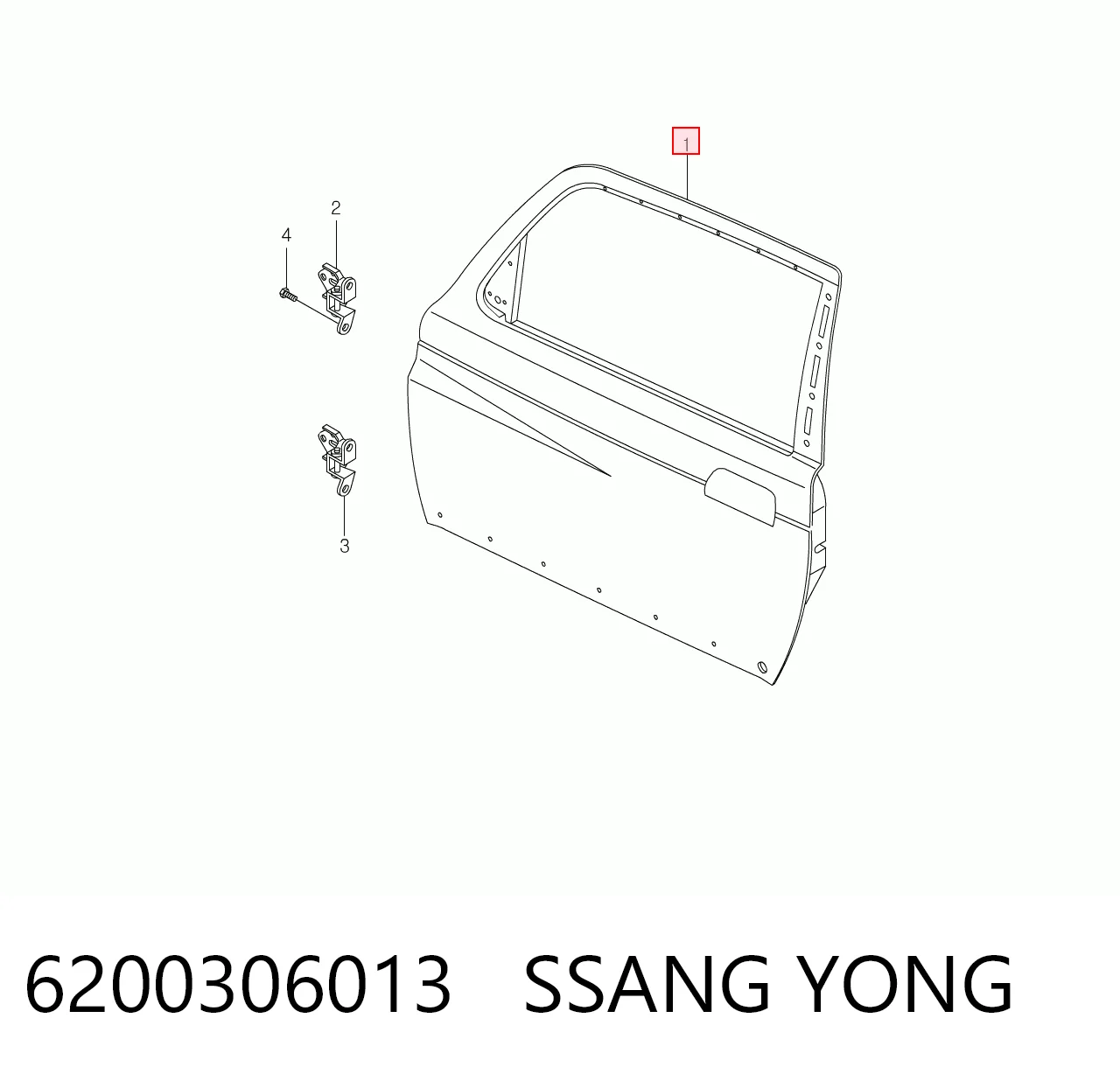 Drzwi przednie lewe SsangYong Korando SUV (KJ) (1996 - 2006) cena, od 211,44 USD