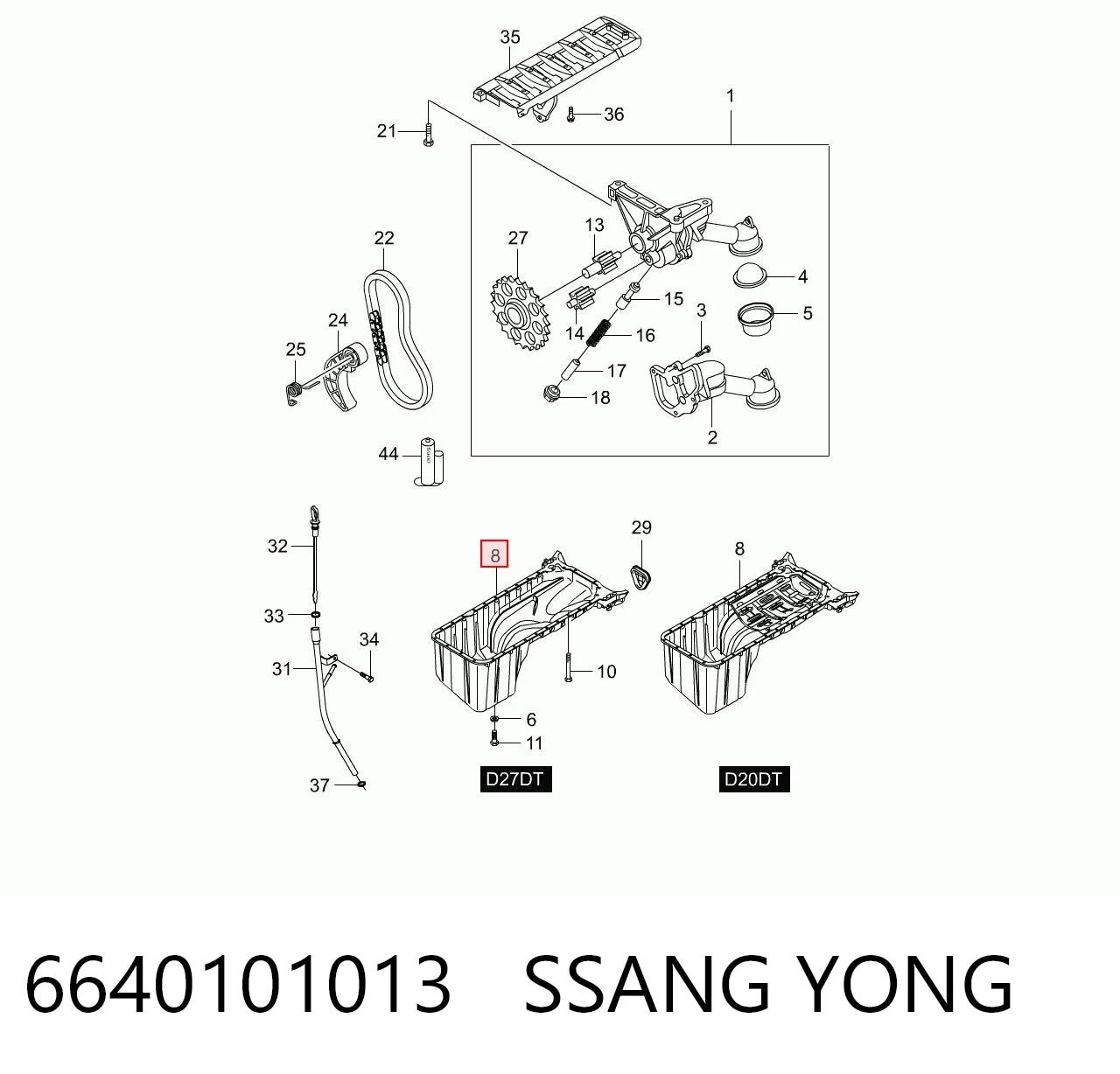 6640101013 Ssang Yong