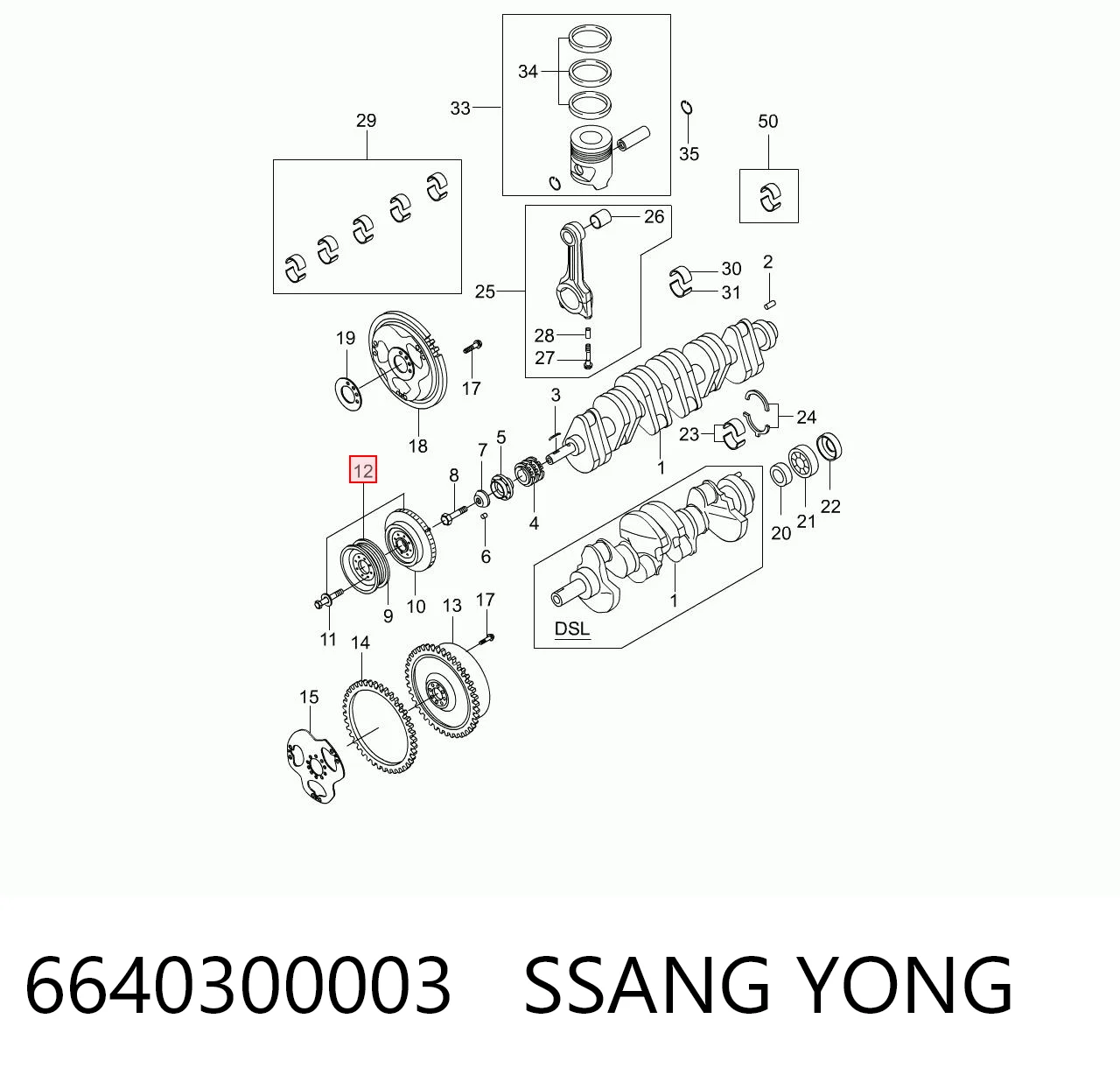 6640300003 Ssang Yong