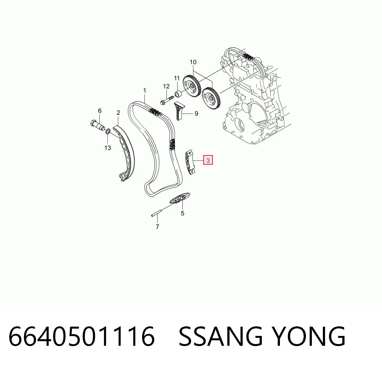 6640501116 Ssang Yong