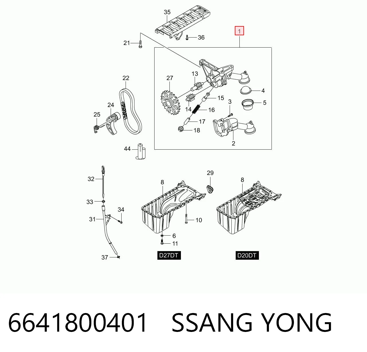 Pompa oleju SsangYong Kyron SUV (2007 - 2014) cena, od 265,73 USD