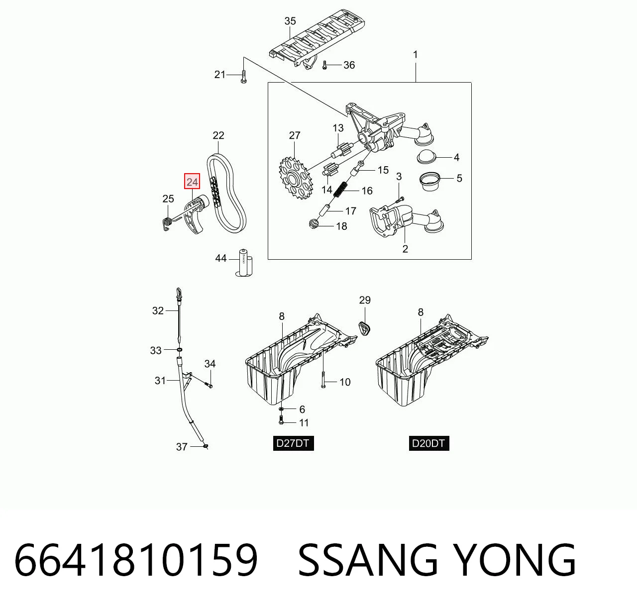 6641810159 Ssang Yong