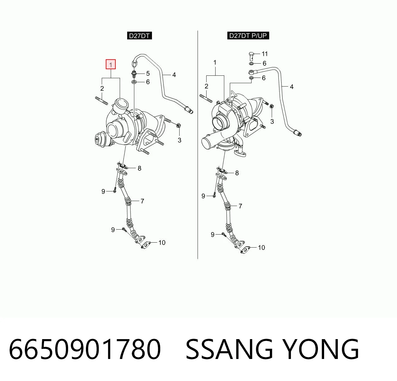 6650901780 Hyundai/Kia Turbina