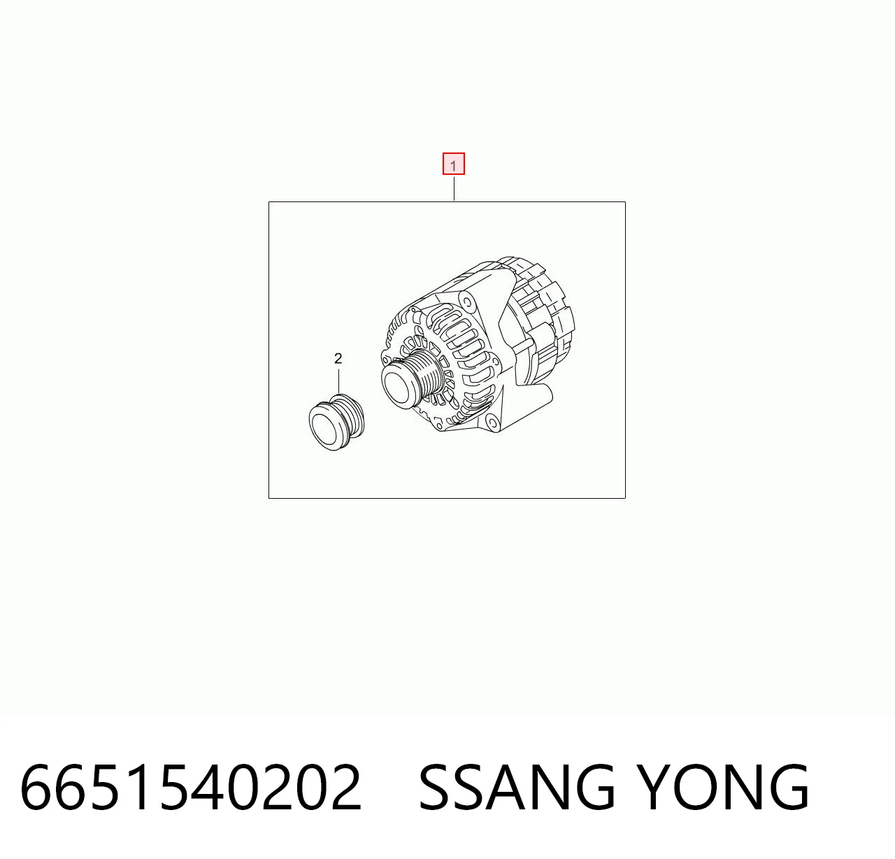 6651540202 Ssang Yong Alternator