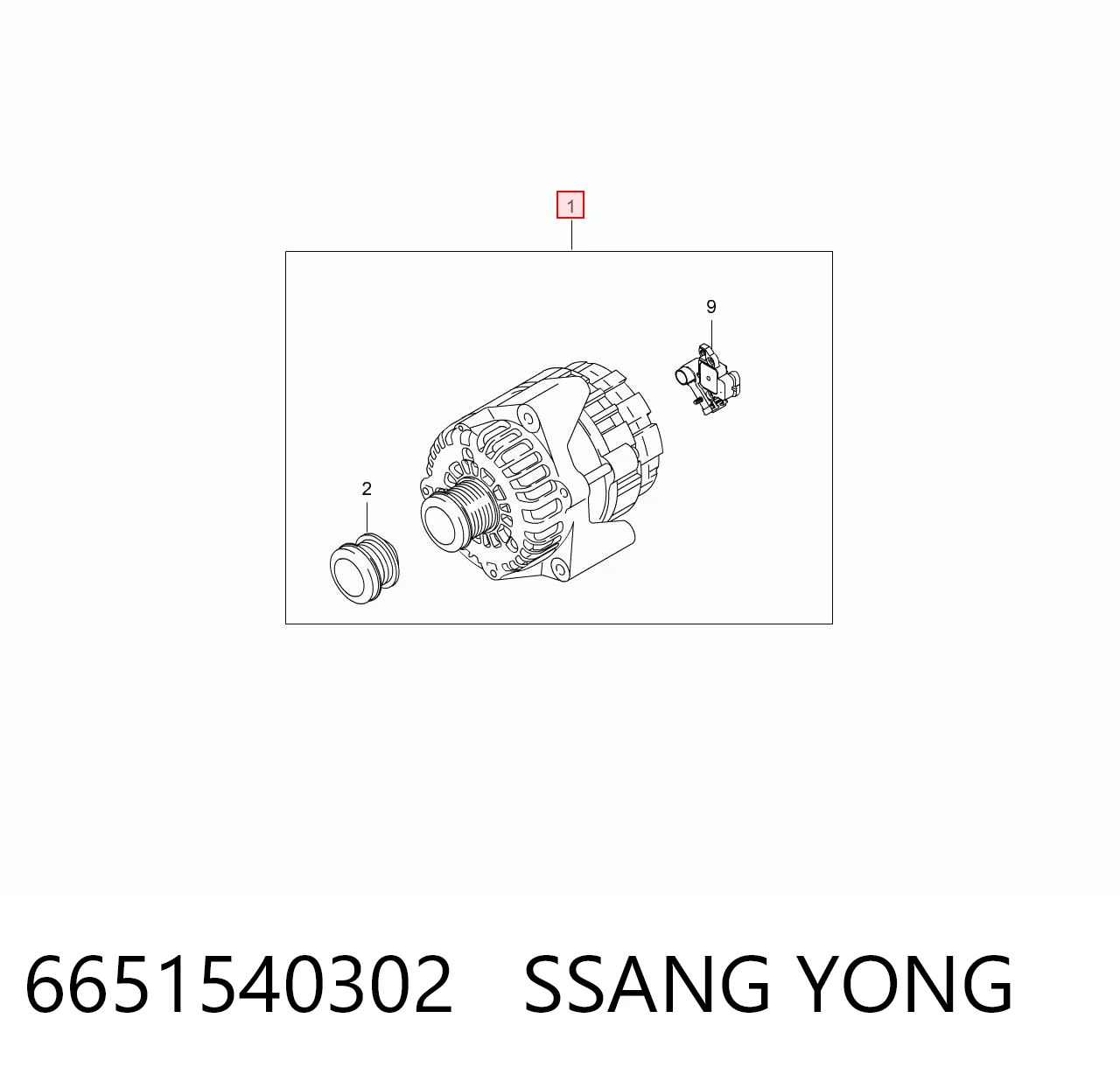 6651540302 Ssang Yong Alternator