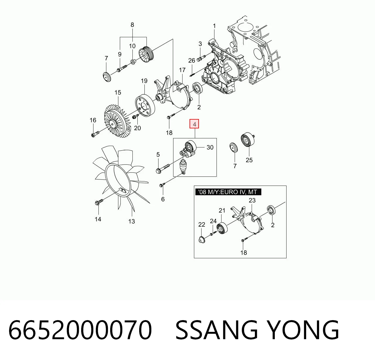 6652000070 Ssang Yong