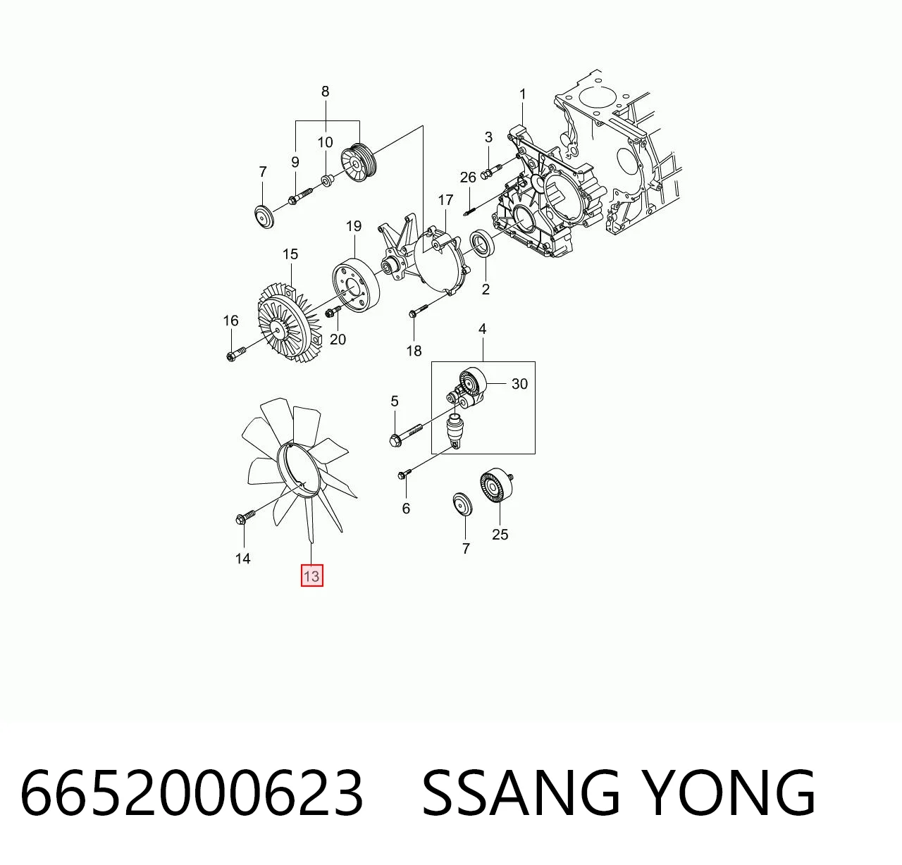6652000623 Ssang Yong