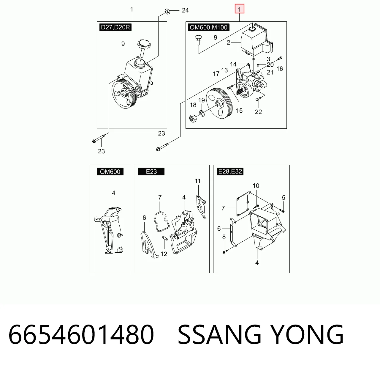 Pompa wspomagania hydraulicznego kierownicy Hyundai/Kia 6654601980 cena, od 59,59 USD