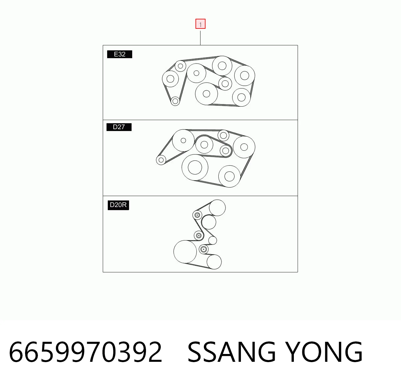 6659970392 Ssang Yong