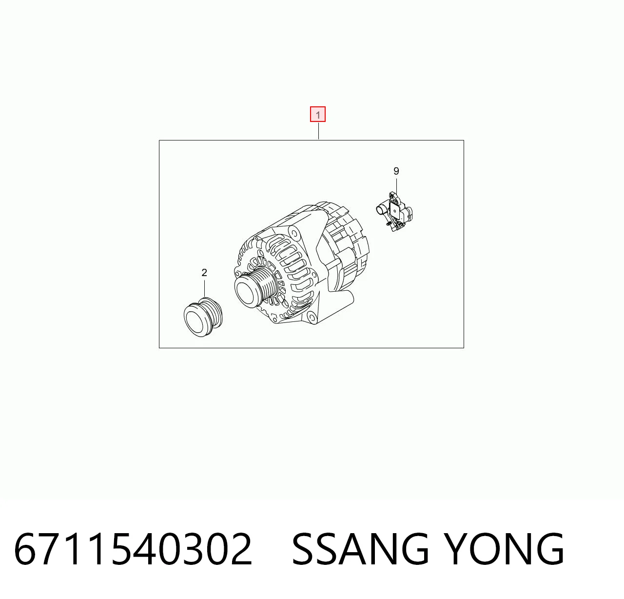 6711540302 Ssang Yong Alternator