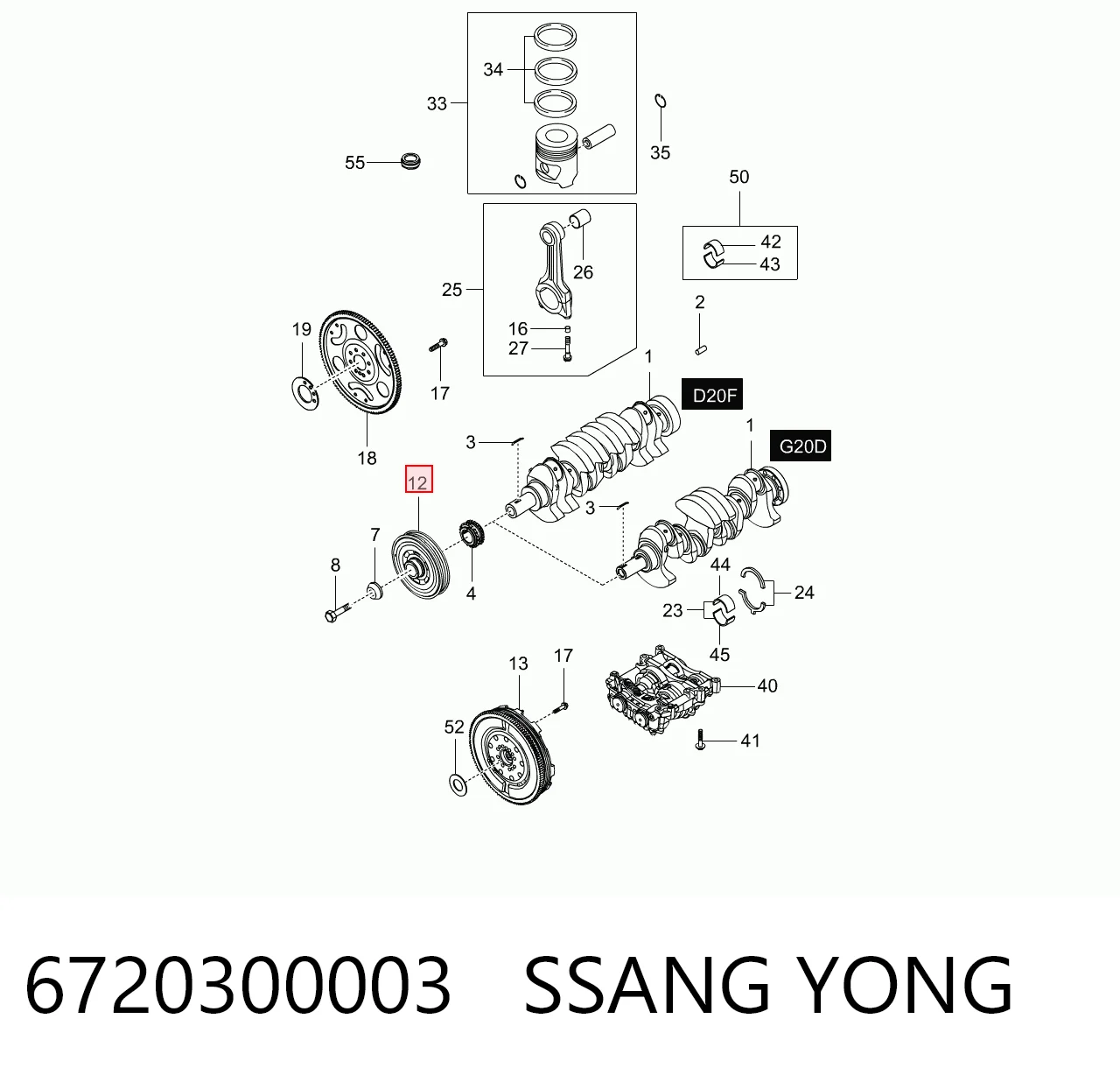  Koło pasowe wału korbowego SsangYong Actyon 