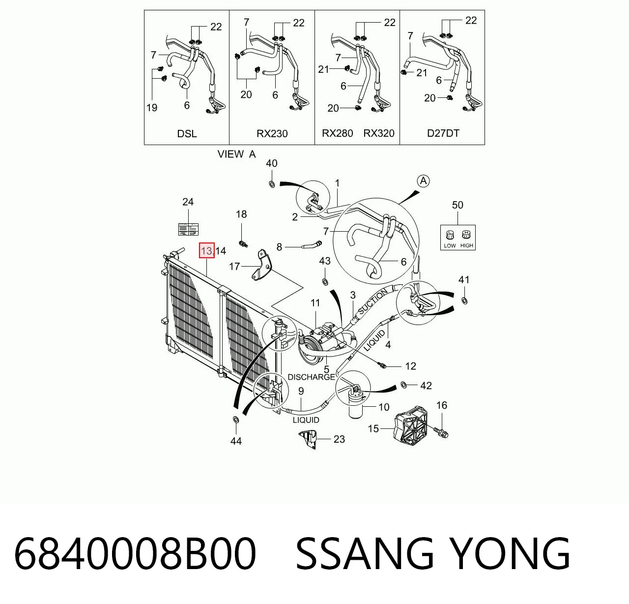 Chłodnica klimatyzacji do SsangYong Rexton I RJN